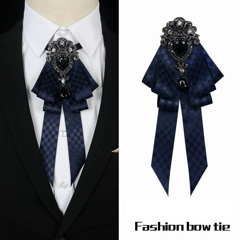 Men's and Women's Style Collar Pin Temperament Bow Tie British Collar Flower