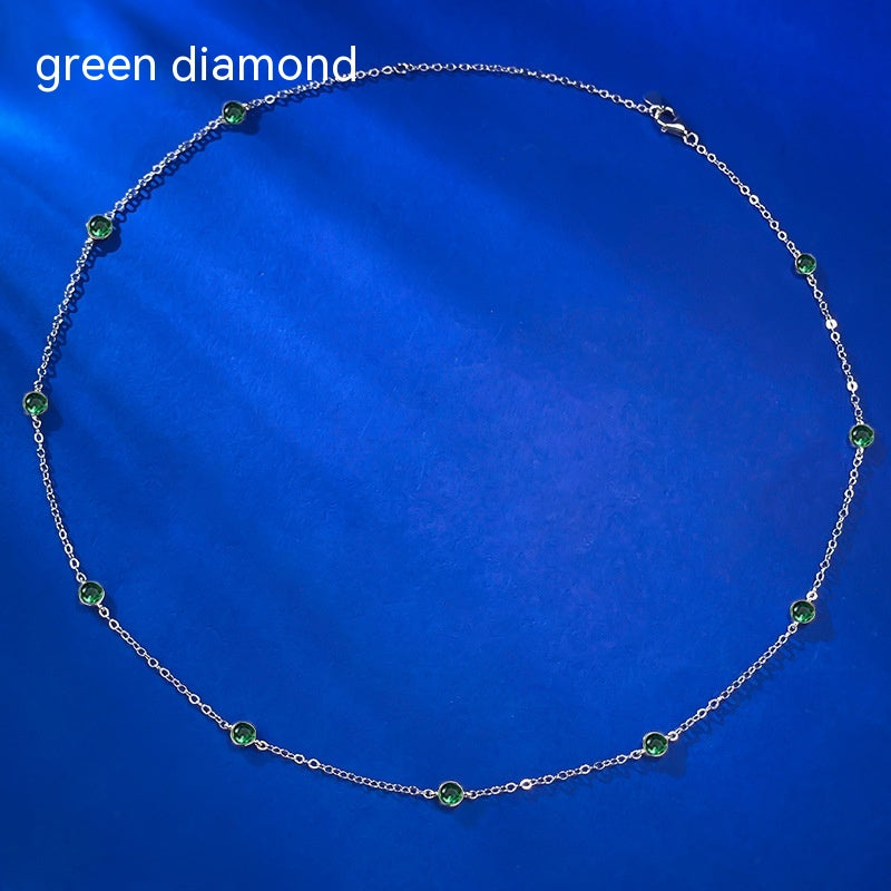 Silver Light Luxury Zircon Necklace Special-Interest Design