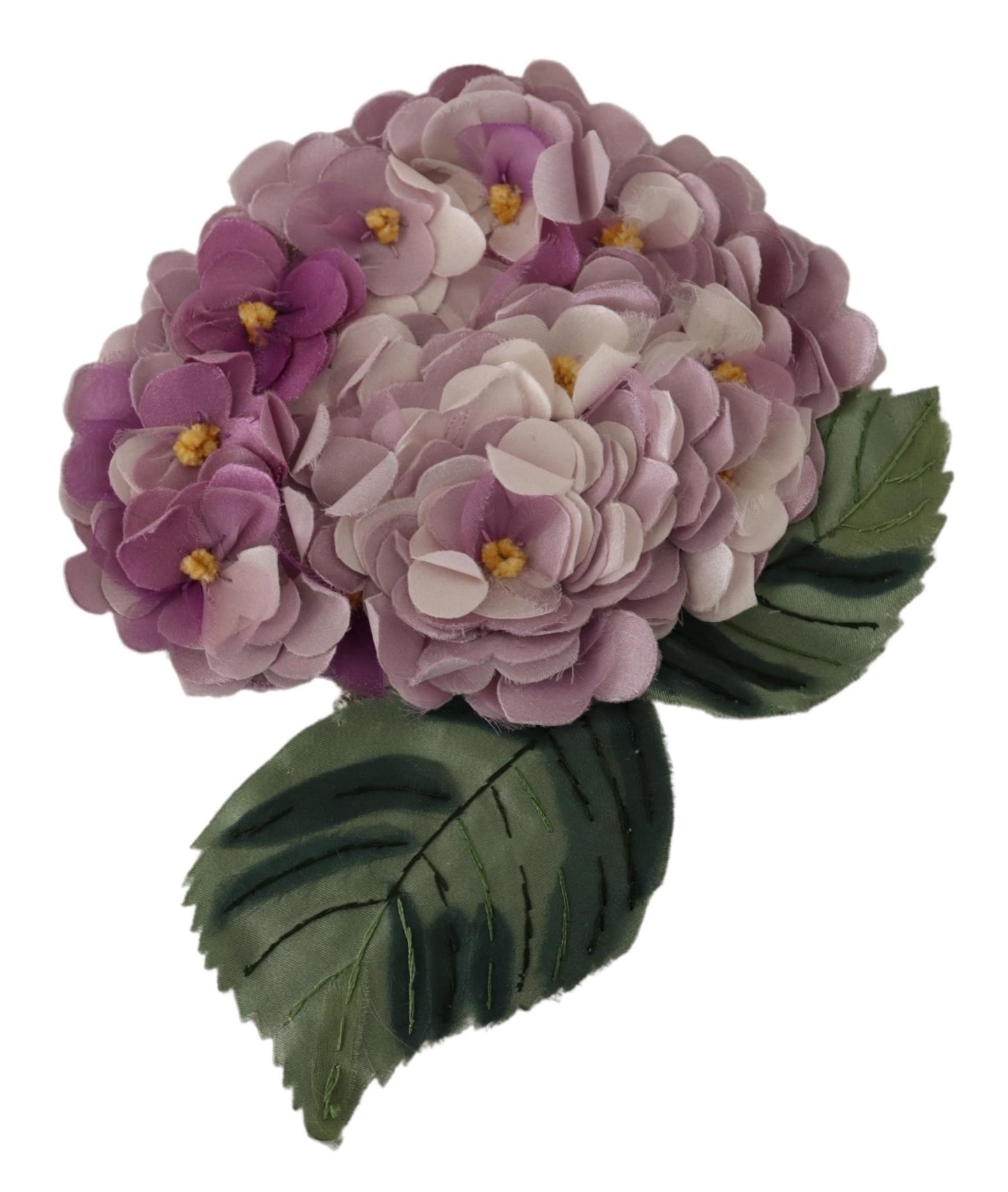 Dolce & Gabbana Elegant Purple Floral Silk Blend Brooch