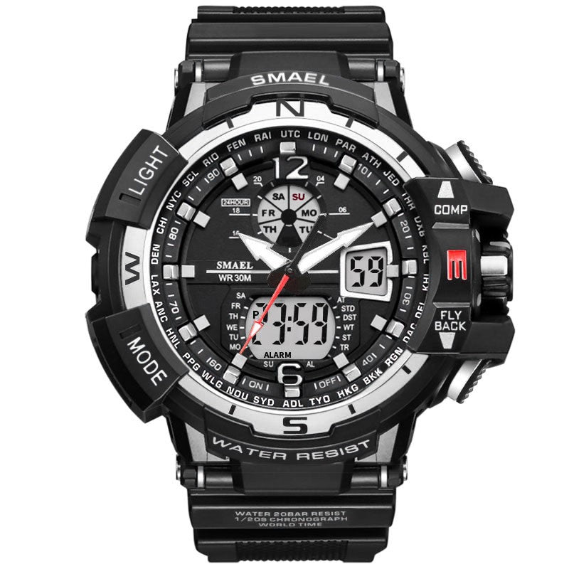 Dual Display Waterproof Multi-Function Watch