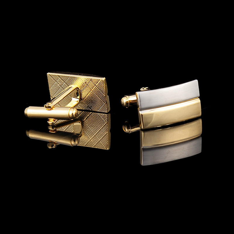 Men's Cufflinks French Shirt Two-Tone Metal Cufflinks