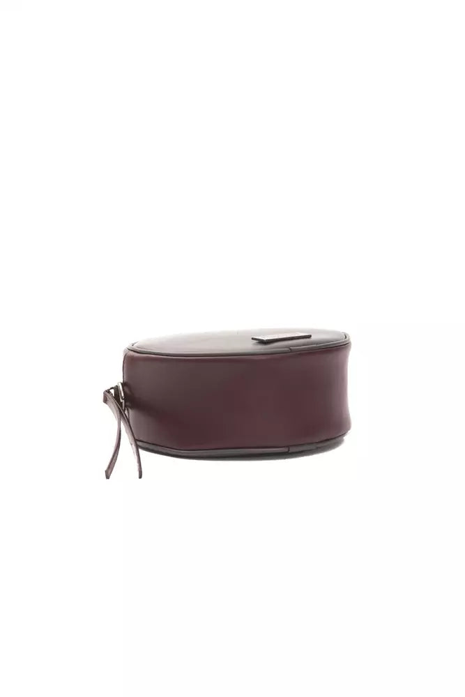 Pompei Donatella Burgundy Leather Women Crossbody Bag