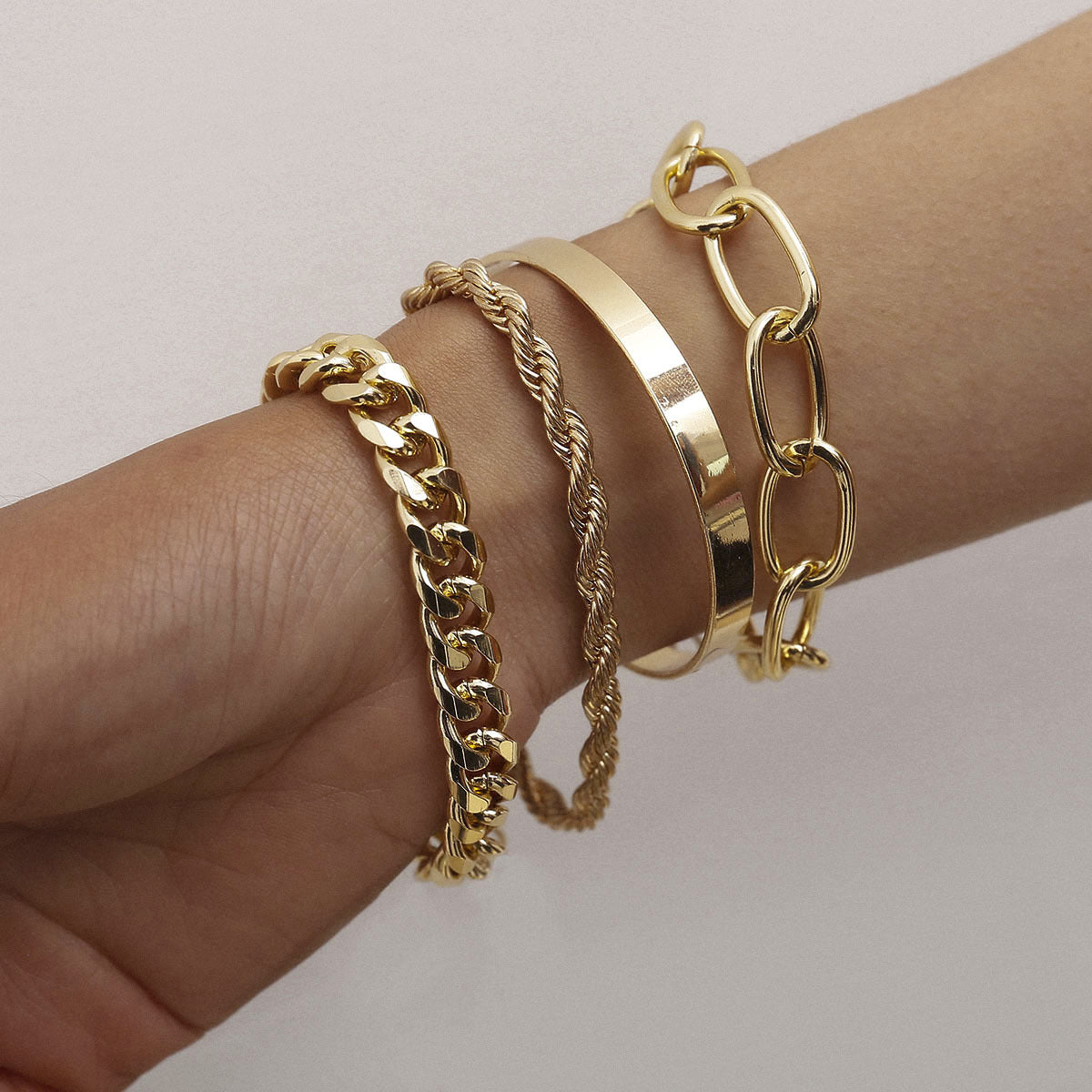 Twist Chain Exaggerated O-Shaped Chain Cover Bracelet Thread