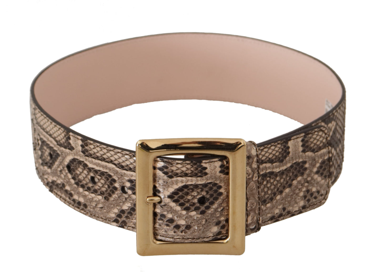 Dolce & Gabbana Elegant Leather Belt with Logo Buckle