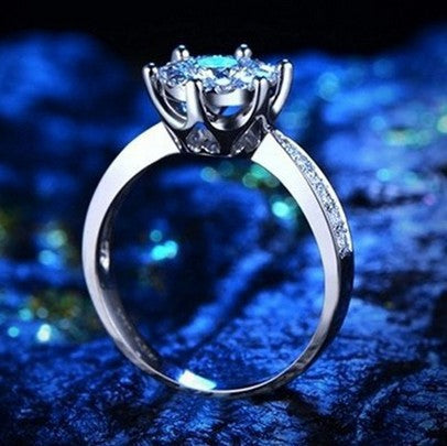 Wish Fashion Engagement Ring Exquisite Eight Heart Eight Arrow Zircon Ring Female Jewelry Wholesale