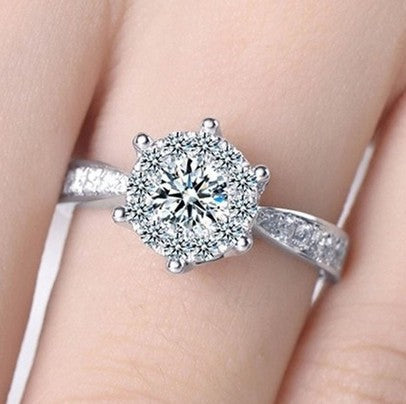 Wish Fashion Engagement Ring Exquisite Eight Heart Eight Arrow Zircon Ring Female Jewelry Wholesale