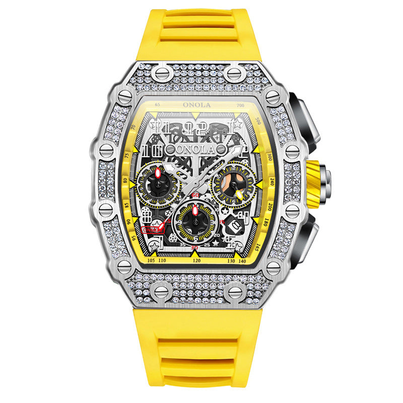 Full Diamond Fashion Hot Multi-Functional Mechanical Watch