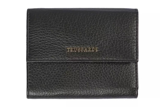 Trussardi Black Leather Women Wallet