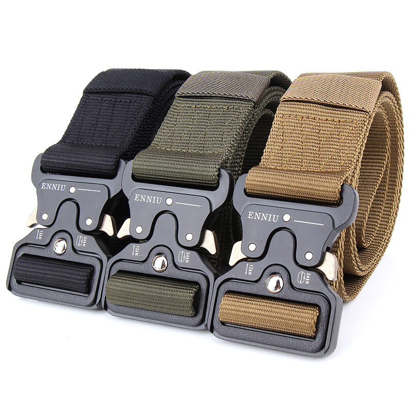 Enniu Tactical Belt, Men's Army Fans Tactical Belt, Multi Function Nylon Outdoor Training Belt