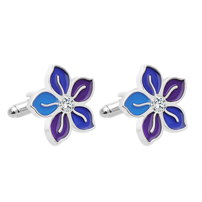 Fashionable Individual Flower French Shirt Cufflinks