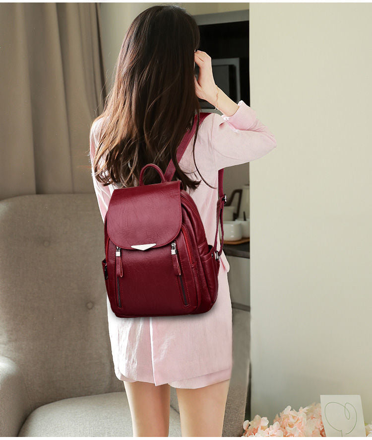 Backpack Ladies All-Match Small Backpack Casual Fashion Travel School Bag