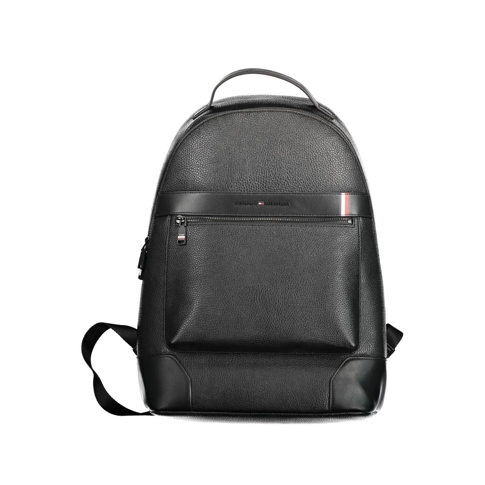 Tommy Hilfiger Black Polyethylene Men Backpack