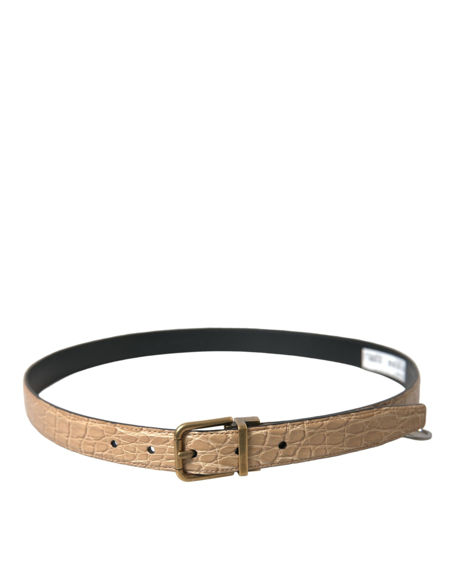 Dolce & Gabbana Elegant Beige Leather Belt