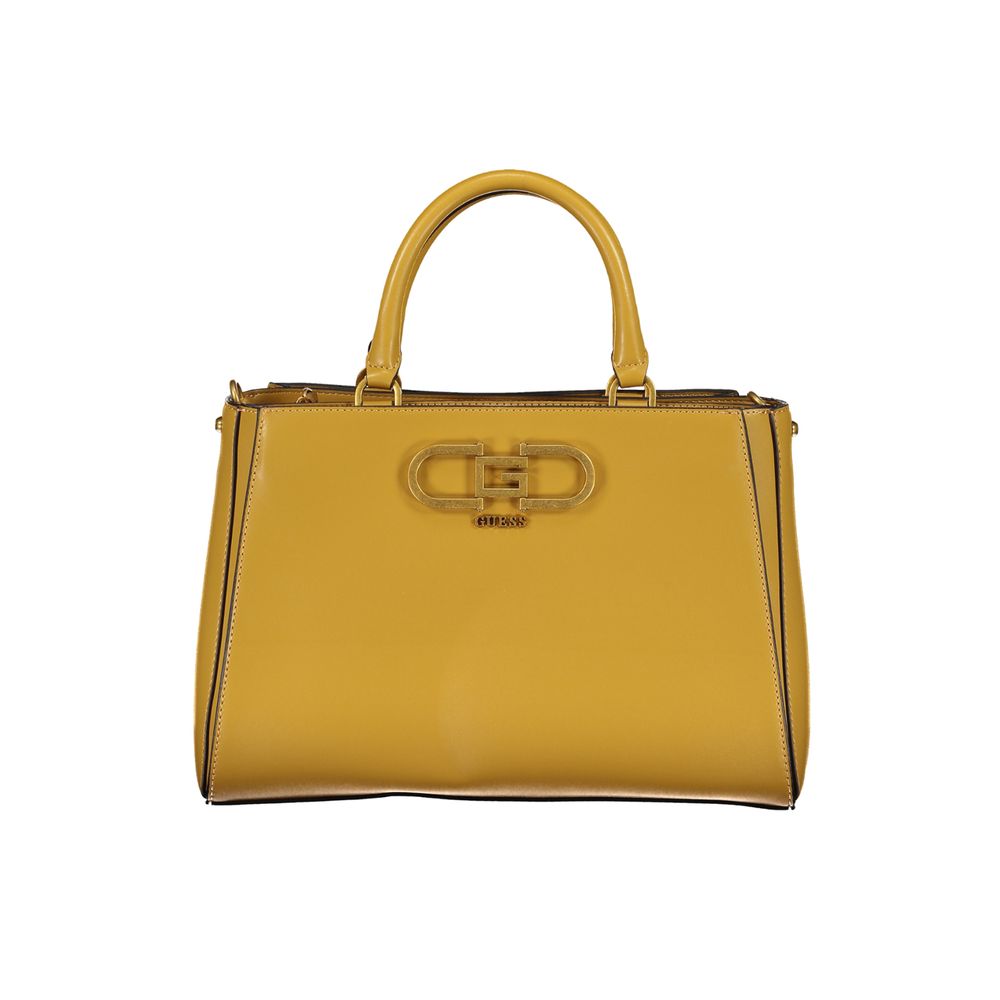 Guess Jeans Yellow Polyethylene Handbag