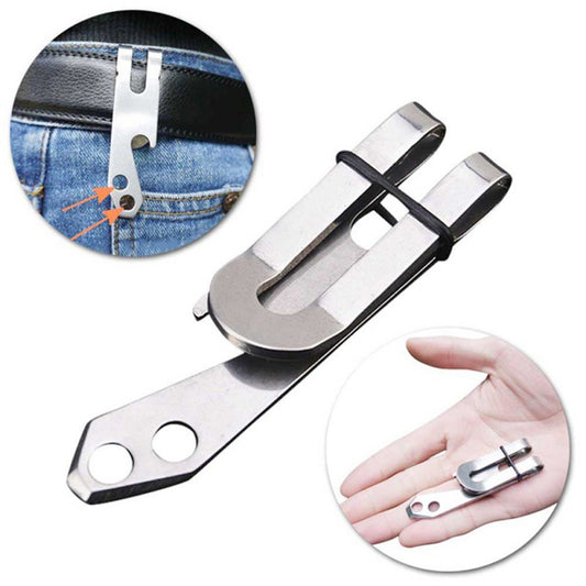 Stainless Steel Waist Clip Wallet Key Hanging Buckle