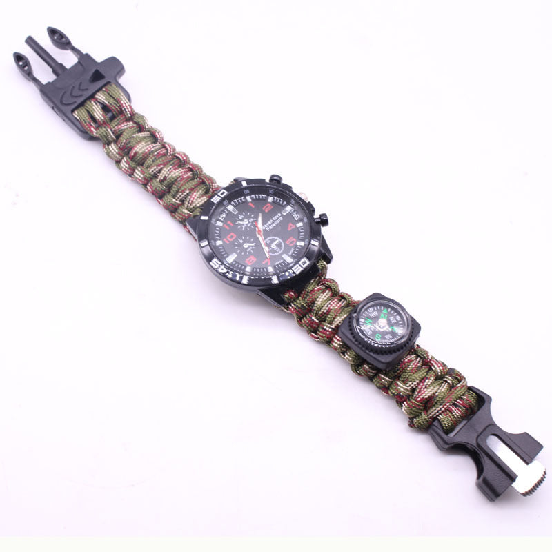 Parachute Cord Braided Survival Firestone Compass Watch