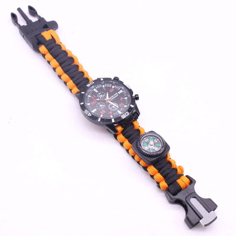 Parachute Cord Braided Survival Firestone Compass Watch