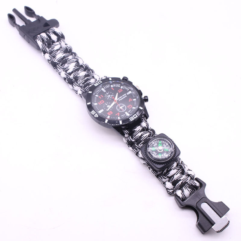 Parachute Cord Braided Survival Firestone Compass Watch