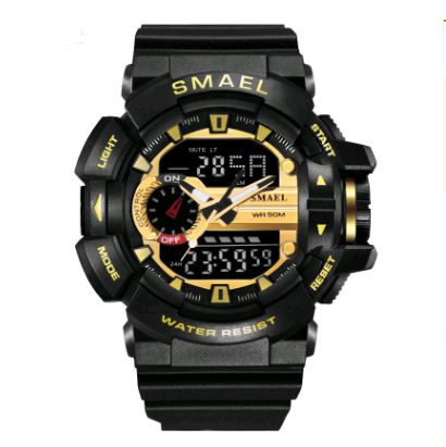 Fashion Sports Waterproof Double Display Men's Watch Multi-Function LED Electronic Watch