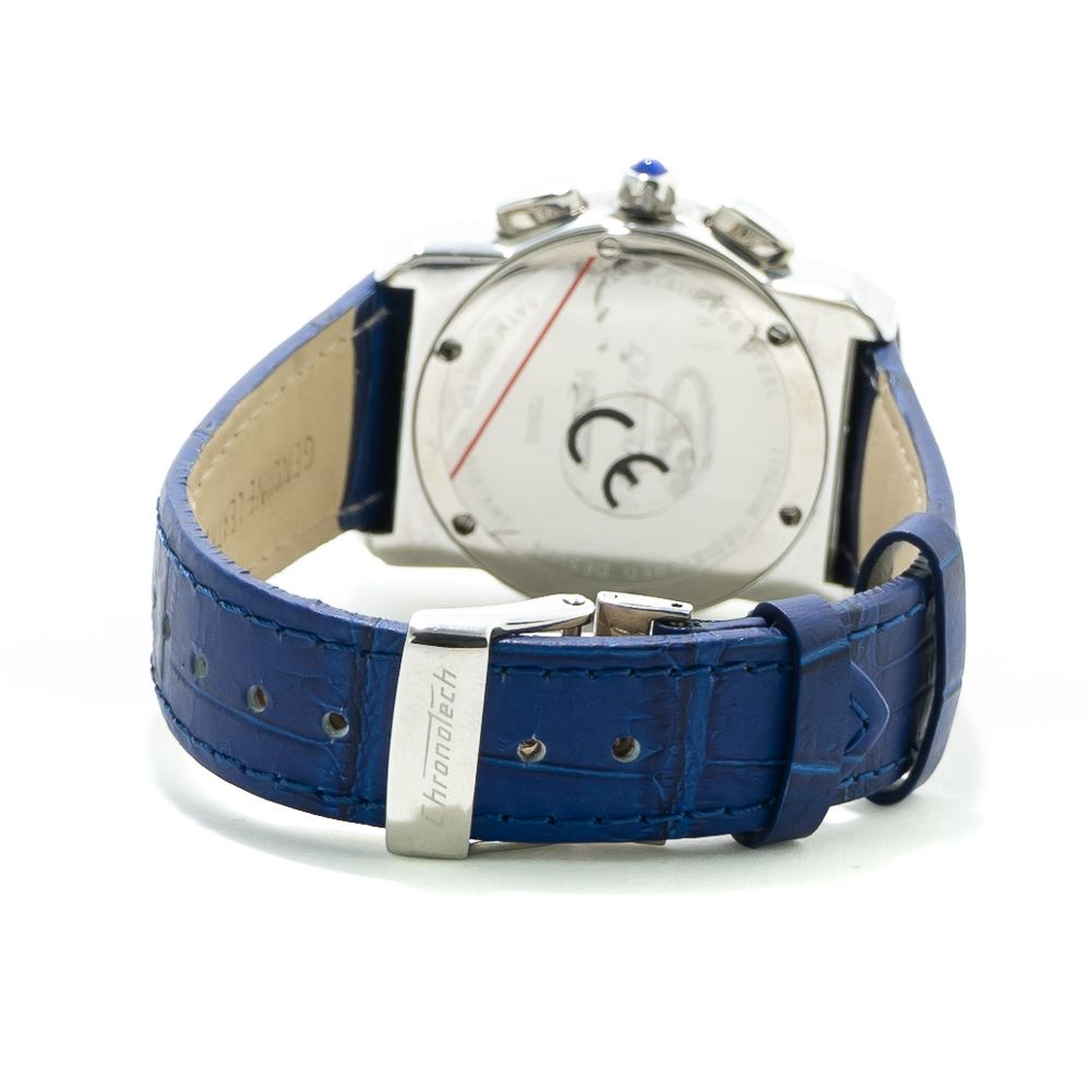 Chronotech Blue Leather Watch