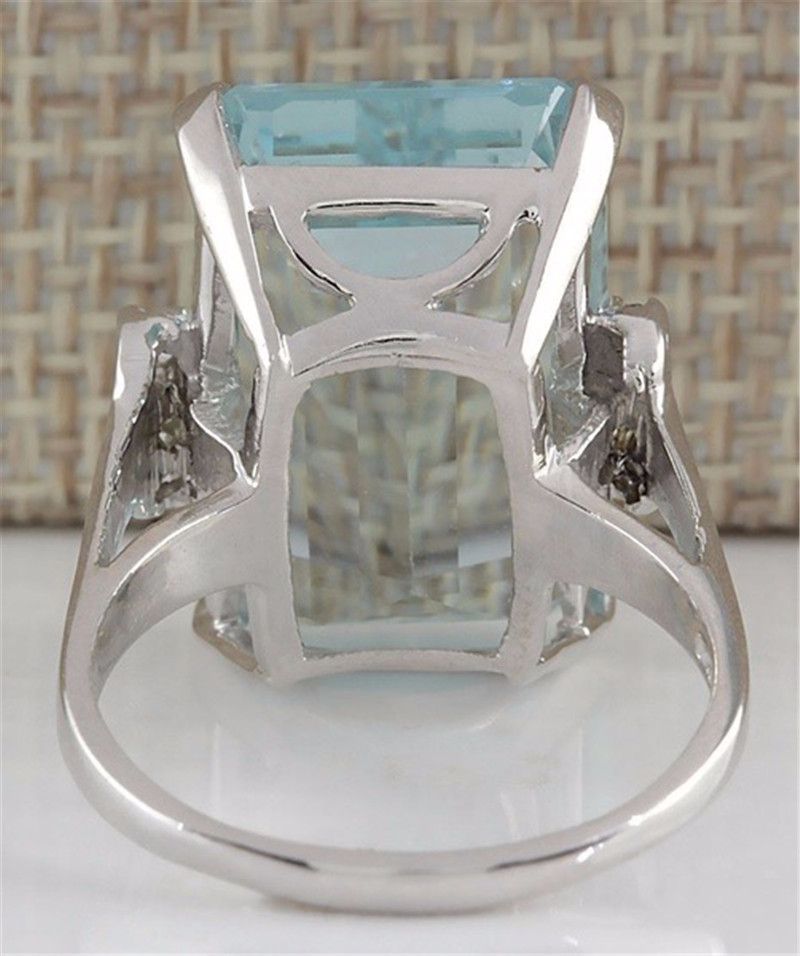 Hot European And American Fashion Luxury Topaz Engagement Ring Sapphire Ring Hand Jewelry