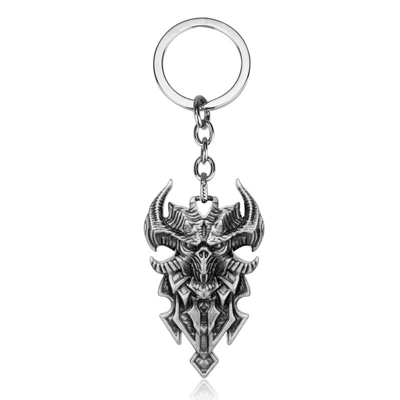 Sheep'S Head Shield Keychain Pendant Keychain Jewelry