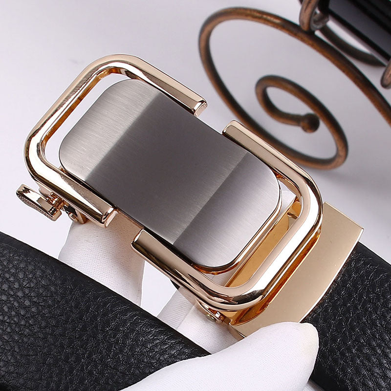 The First Layer Pure Cow Leather Fashion Leisure Belt Men's Fashion