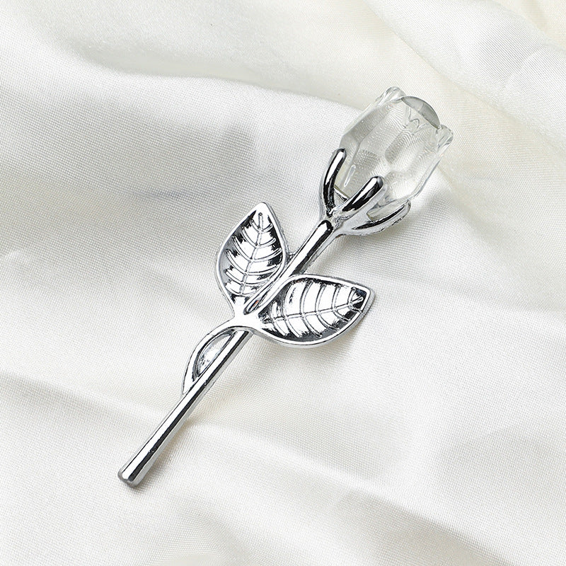 Crystal Metal Rose Valentine'S Day Small Gift Wedding