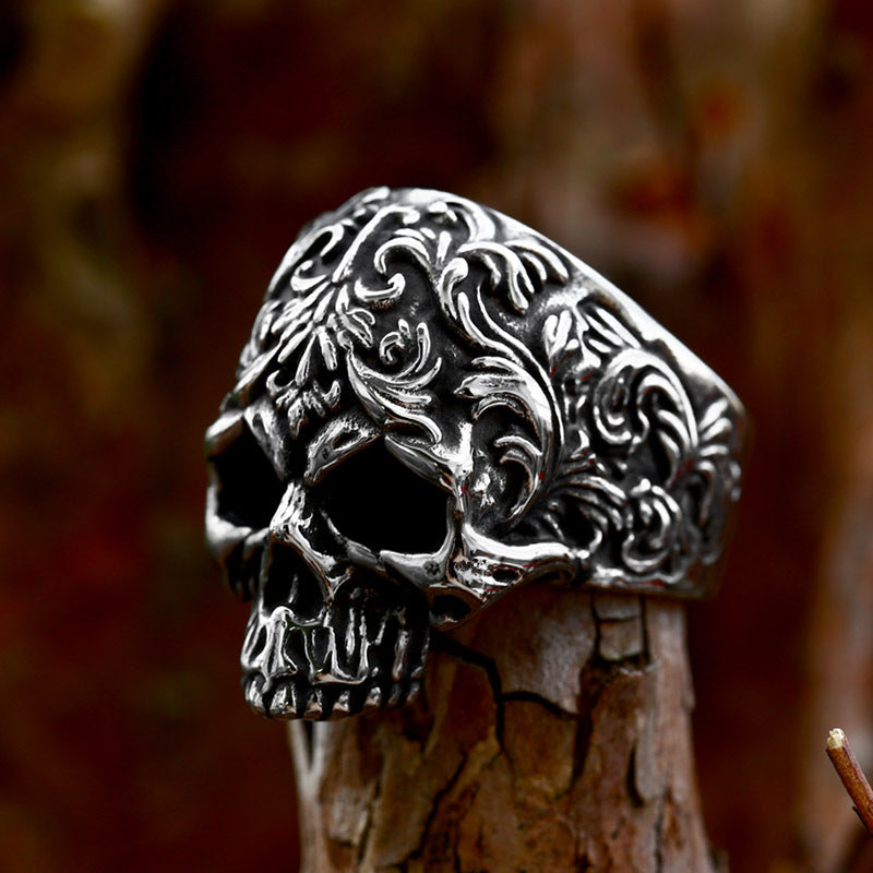 Punk Style Hip-Hop Skull Titanium Steel Ring