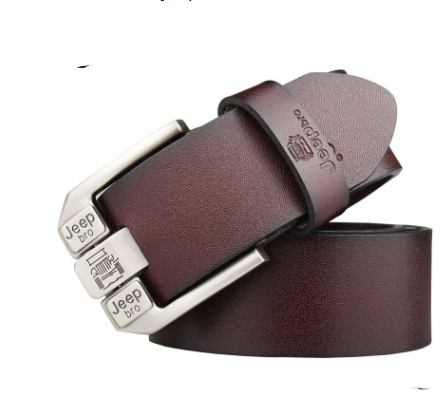 Leather Belt, Long Plus Size Fat Cowhide Belt, Pin Buckle, Casual Wide Decoration