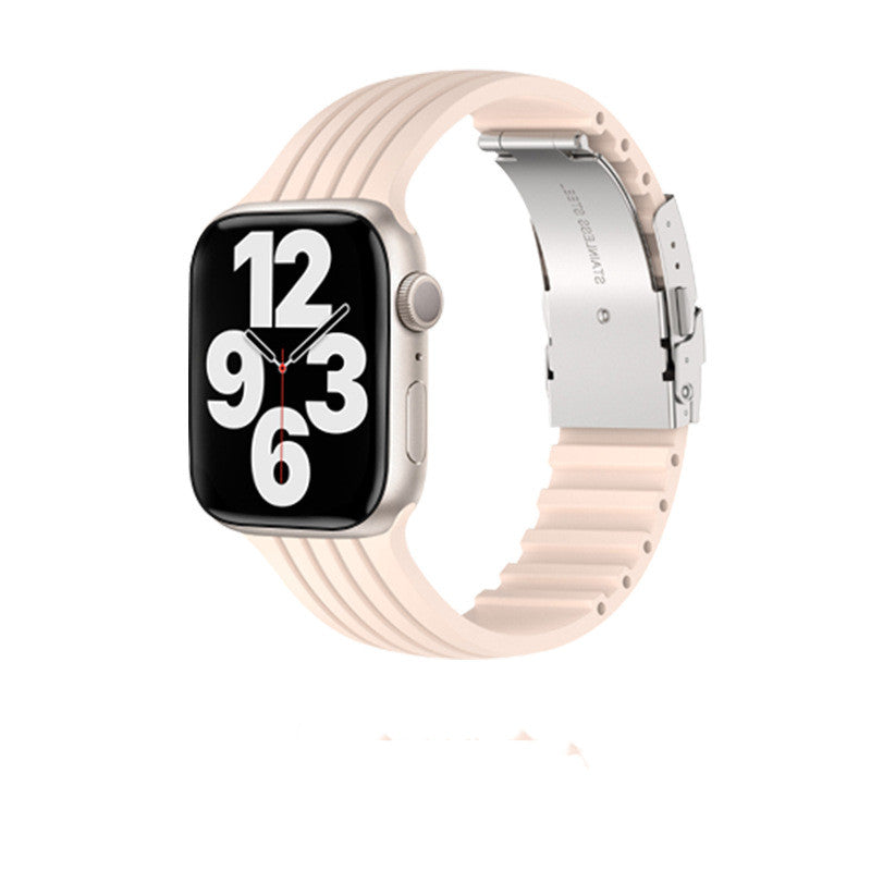 Silicone Stripe Apple Watch Strap For Men and Women