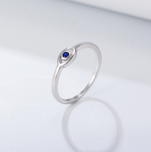 925 Sterling Silver 18K Gold Plated Evil Eye Exquisite Ring For Women Zircon Rings Jewelry Wedding Engagement Anillos