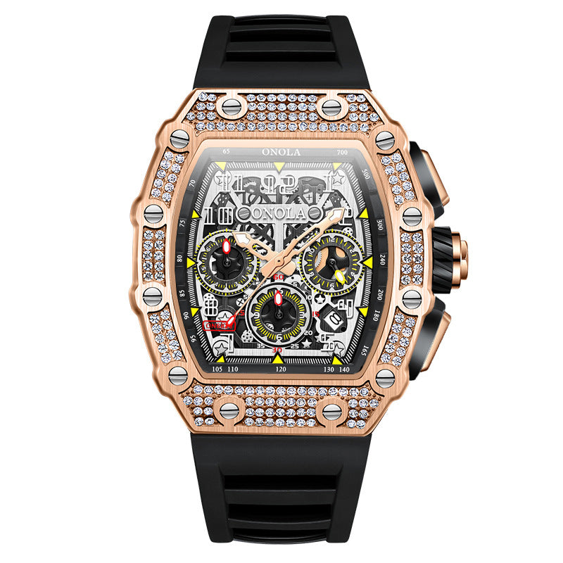 Full Diamond Fashion Hot Multi-Functional Mechanical Watch