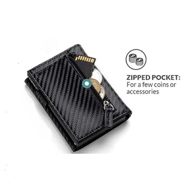 Multifunctional Carbon Fiber Microfiber Leather Card Sleeve