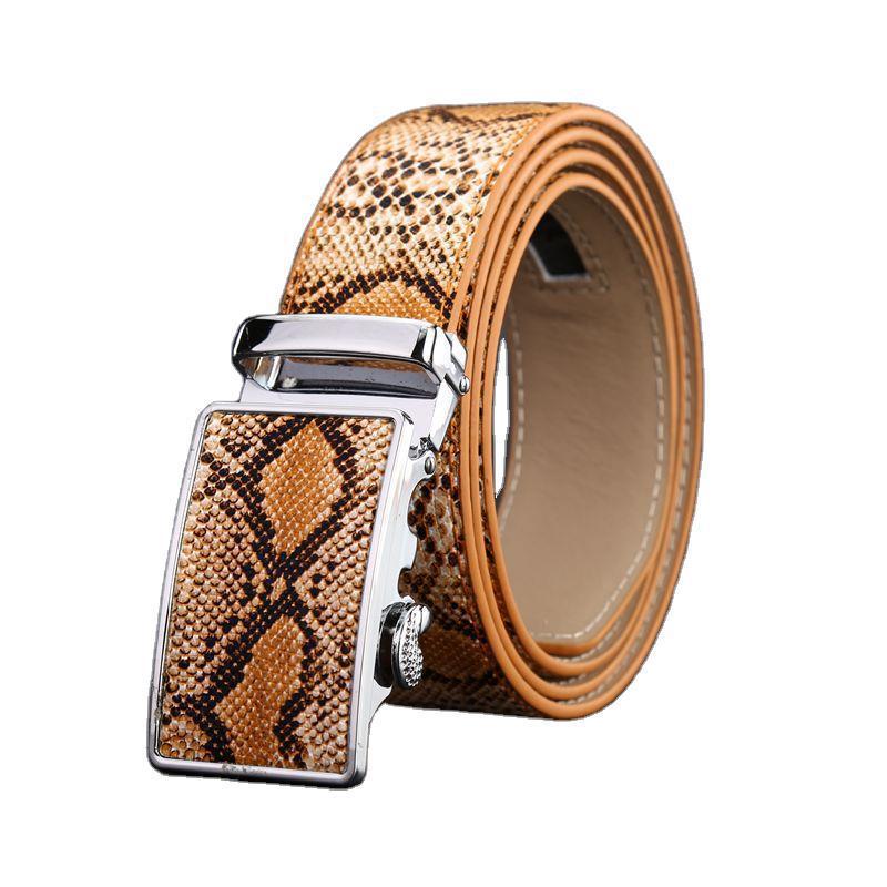 Fashion Vintage Men's Automatic Buckle Leather Belt