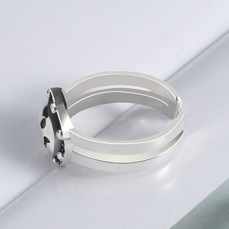 Smiley Ring Feminine Temperament Positive Energy Net Celebrity With Index Finger Ring