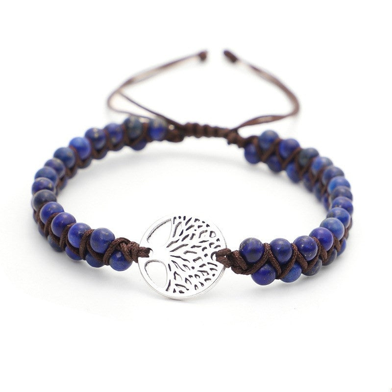 Woven Twine Double Tree Of Life Yoga Bracelet