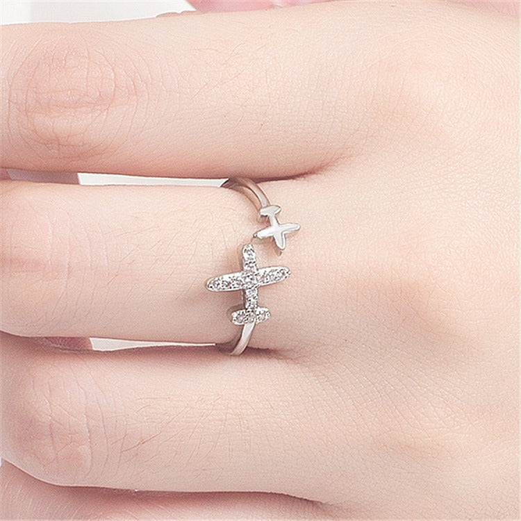 Charm Adjustable Plane Ring Women