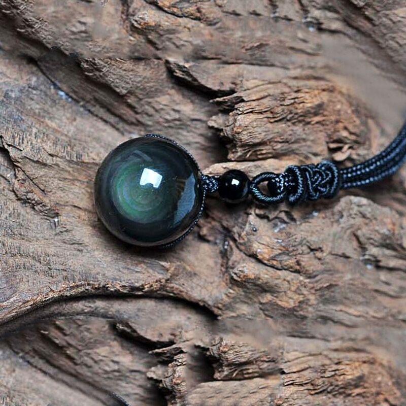 Obsidian Celestial Eye Necklace