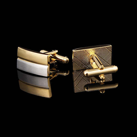 Men's Cufflinks French Shirt Two-Tone Metal Cufflinks