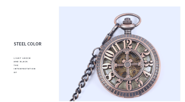 Automatic Semi-Automatic Mechanical Pocket Watch Roman Digital Dial Pocket Watch