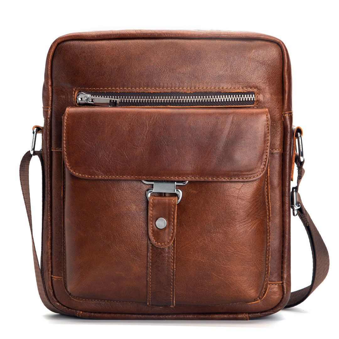 Men's Leather One-Shoulder Briefcase