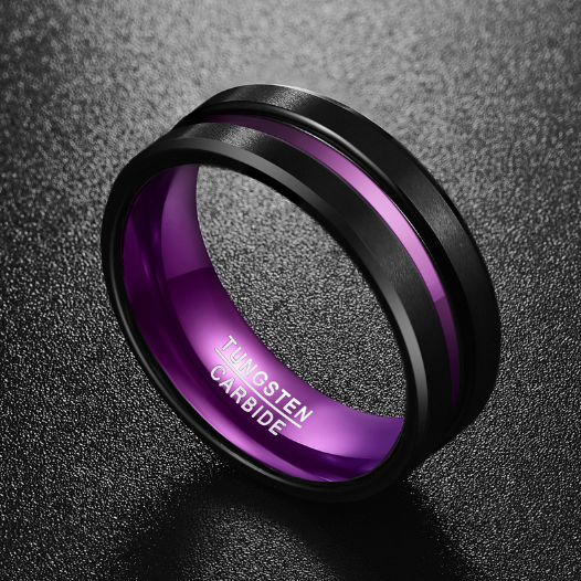 Purple Party Ring Groove Ring