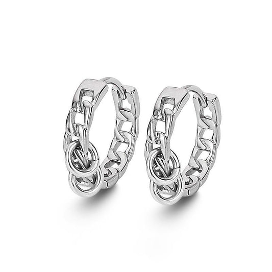 Chain Earrings In S925 Sterling Silver For Men and Women