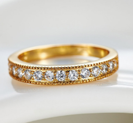 Exclusive Love Ring European And American Style Wedding Ring 18K Gold High-Grade Aaa Zircon Ring