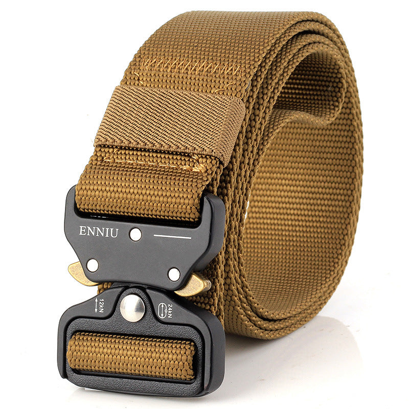 Buckle Outdoor Safety Outer Belt Quick-Drying Pure Nylon Pants Belt Training Belt