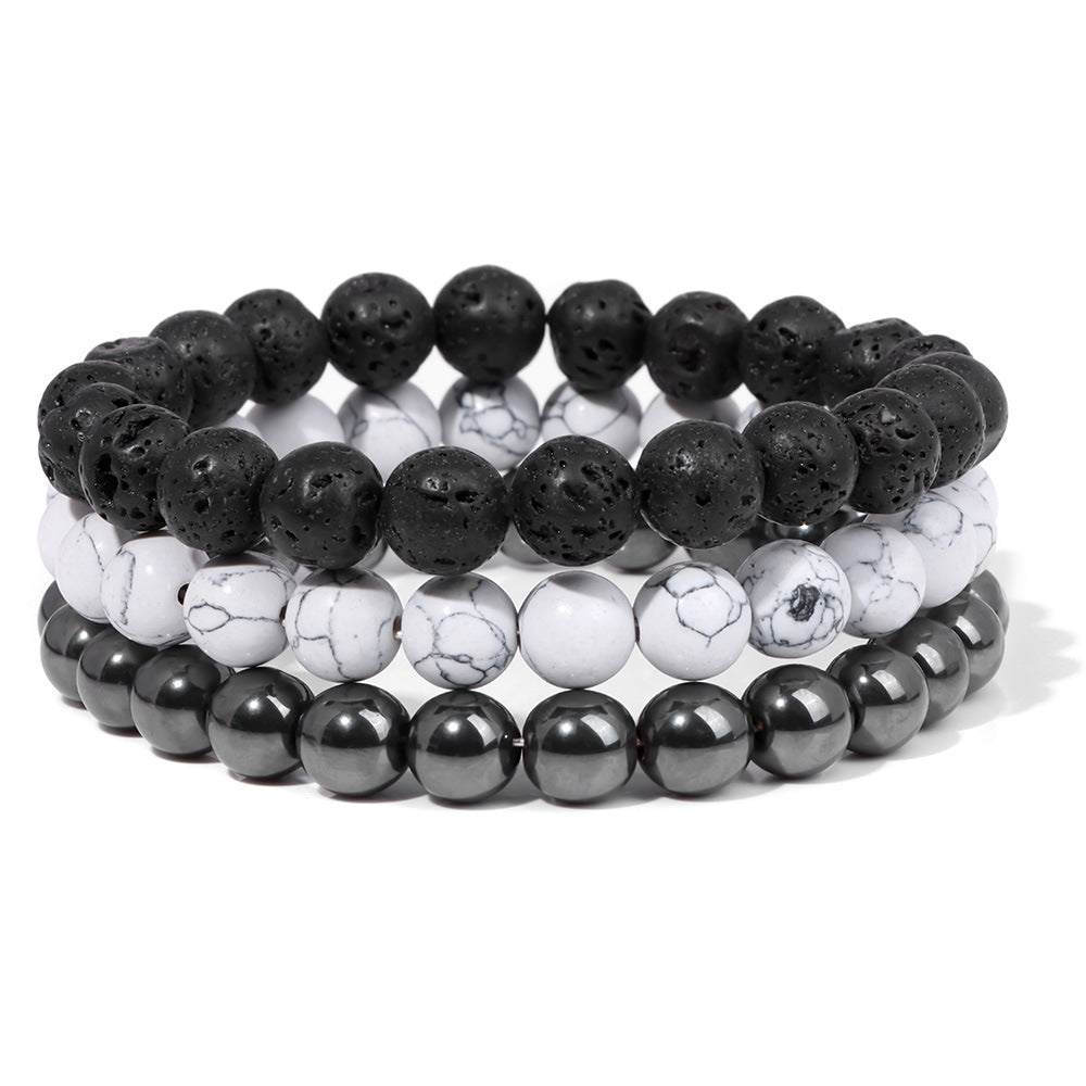 Natural Stone Bead Bracelet For Men