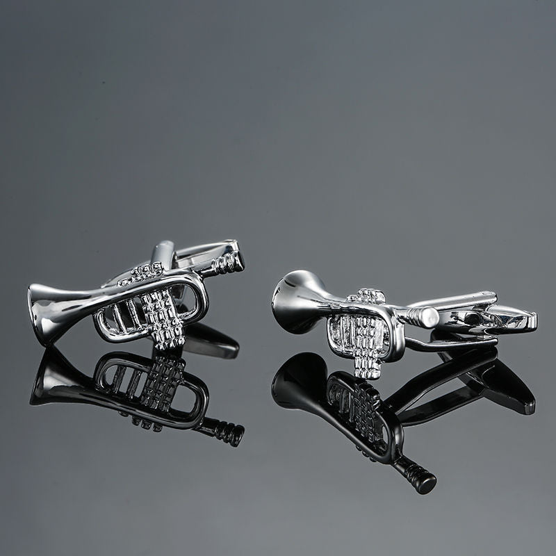 Brass Music Series Musical Instrument Note Cufflinks