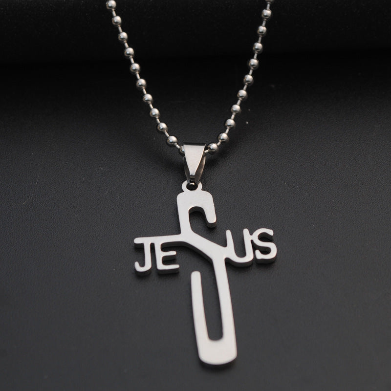 Stainless Steel Necklace Pendant Personality Cross