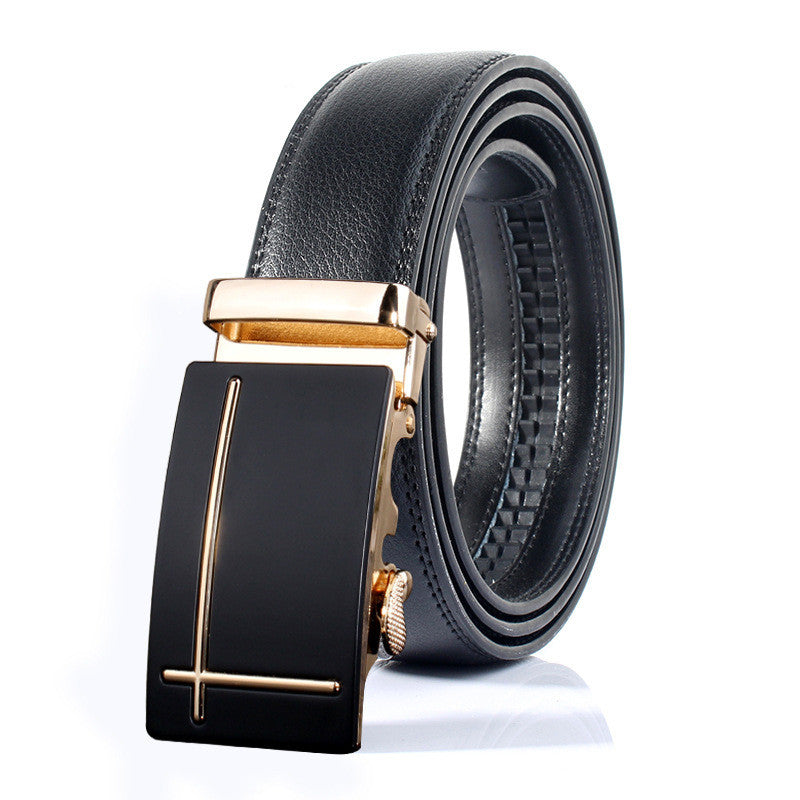 Men's Automatic Buckle Casual Leather Belt